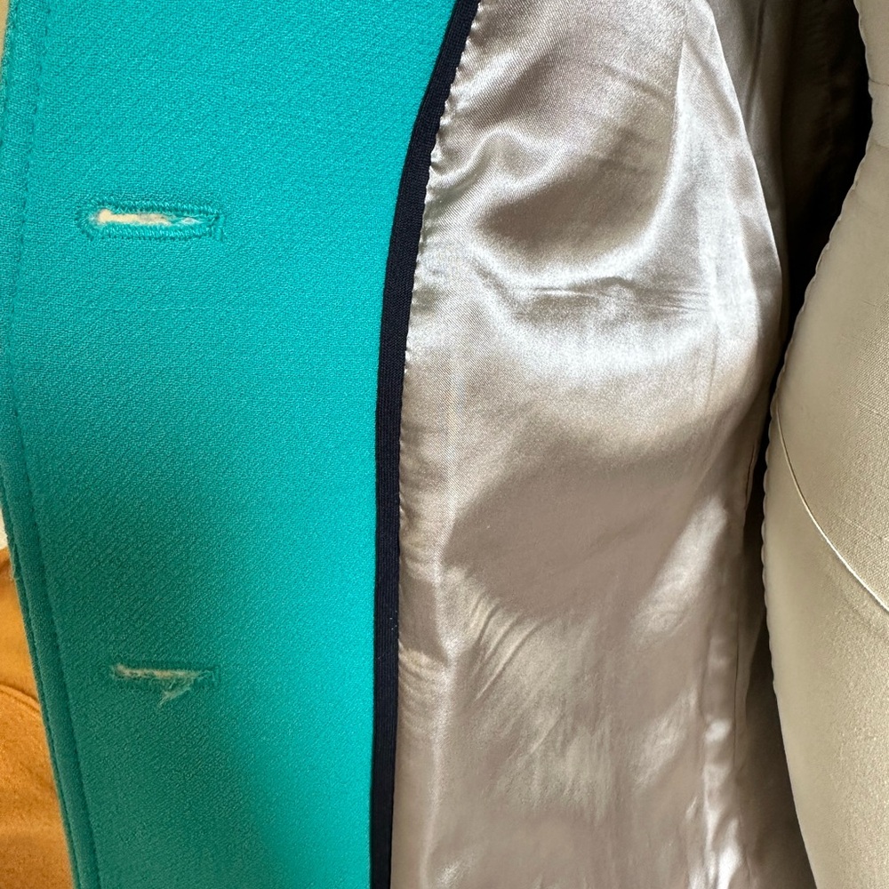 J. Crew Vibrant Blue Trench Coat - Picture 4 of 8